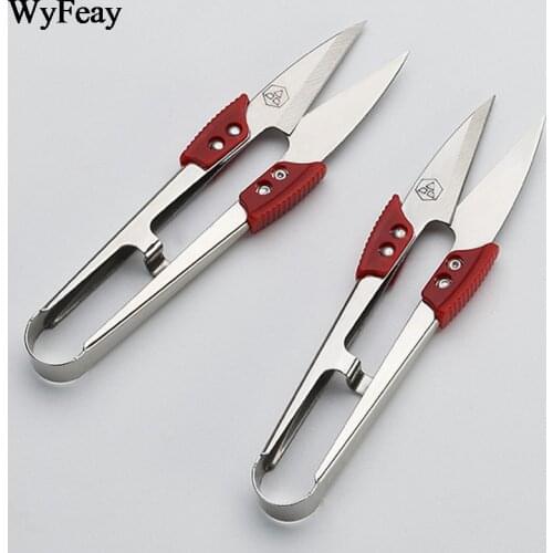 Stainless Steel Yarn Shears Cutting Sewing Scissors Shears Cross Stitch Scissors Embroidery Scissor U Thread Scissors for Fabric