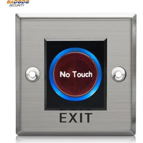 Fireproof material Infraed sensor exit push button with LED indicator for access control exit button suitable for hollow door