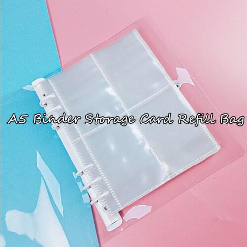 Sharkbang 152x198mm A5 Binder Card Holder 6 Hole Loose Leaf Refill Bag Postcards Ticket Photos Organizer Sticker Storage Bags