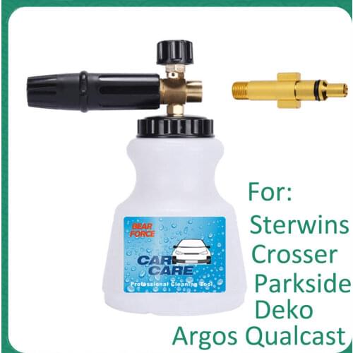 High Pressure Washer Snow foam lance foam gun Foam Nozzle Car Soap Foam Wash for Crosser Sterwins Deko Parkside Argos Qualcast