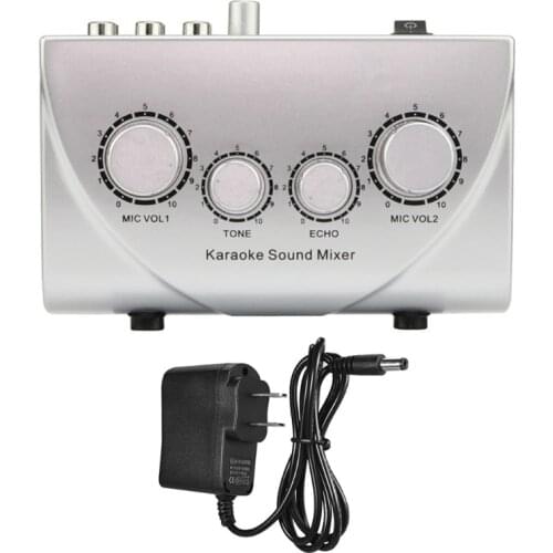 Portable Karaoke Sound Mixer Professional Machine Echo Mixer Digital Audio System Microphone Console T84C