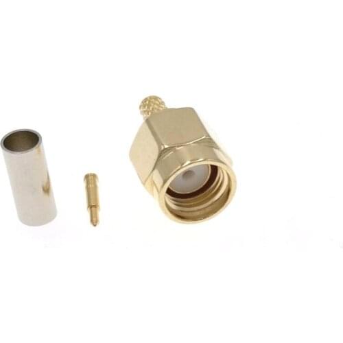 SMA Male Straight RF Connector For RG316 RG174 LMR100 Cable 1pc