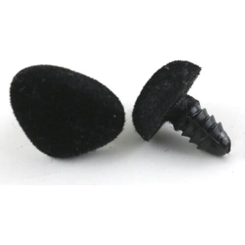 20pcs/lot Black Plush Nose Craft Button Animal Safety Nose For Soft Toys Doll Plush Toys Stuffed Animals DIY Making Toys