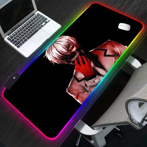 RGB Mouse pad gamer carpet notbook computer mousepad Tokyo Ghoul gaming mouse pads gamer keyboard mouse mat laptop mouse pad