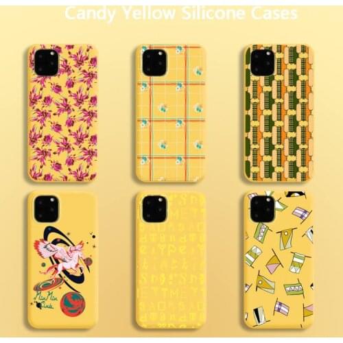 Luxury Miumiue Horse Flower Phone Case for iPhone 11 pro 12 Pro mini 8 7 6 6S Plus X 5S SE 2020 XR XS MAX Candy yellow Cases