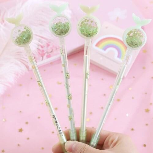 50 Pcs Per Set Cute Neutral Pen Avocado Signature Pen Cute Student Exam Writing Kawai Water Pen Wholesale Gift Avocado Pen