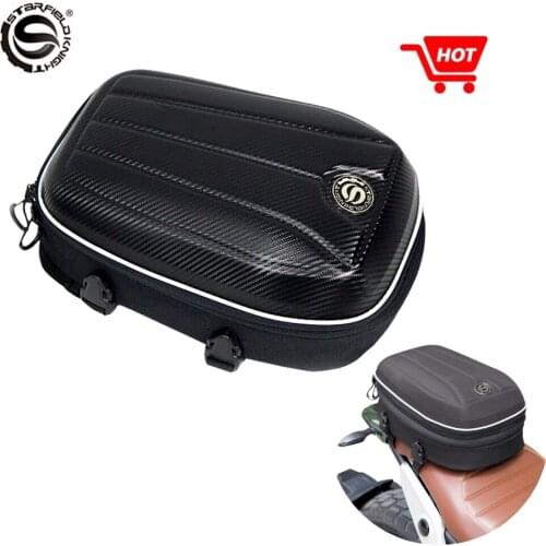 Vintage Motorcycle Back Seat Bag Waterproof Motorbike Saddle Bags Tail Bag Moto Luggage Suitcase Travel Shoulder Top Case Retro
