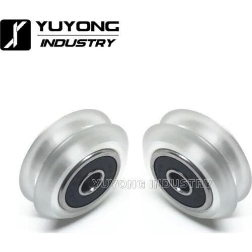 High precision CNC clear Polycarbonate Xtreme Dual v wheel Assy for V-slot rail,3D printer parts