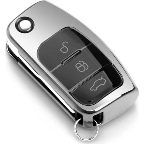 Tpu Car Flip Key Protector Cover Remote Key Fob Case Holder For Ford Focus Fiesta Mondeo Galaxy Falcon Territory Eco Sport