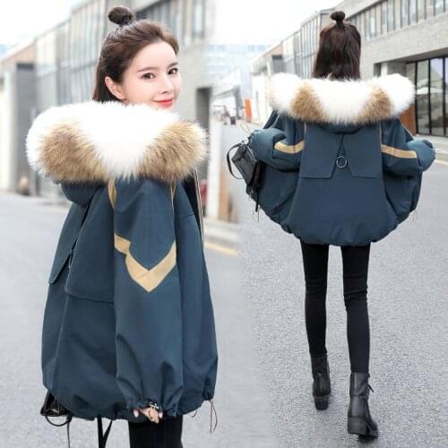 Womens cotton padded jacket in winter