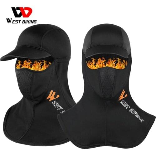 WEST BIKING Winter Warm Cycling Cap Men Women Balaclava Fleece Windproof Ski Bicycle Motorcycle Sport Camouflage Bike Hat