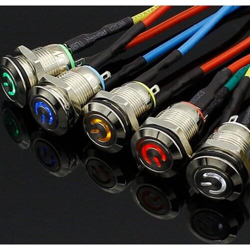 12 mm Since the lock power symbol metal button Since the electronic equipment industry nc car modification switch lock