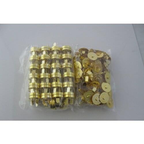 30 Sets/lot 18mm Gold Tone Magnetic Snaps Bag Purse Clasp Metal Button Fastener Sewing Craft
