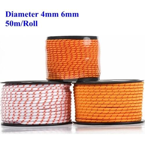 4mm 6mm x 50m PP Bound Rope Outdoor Camping Tent Installation Binding Rope Home Clothesline Sunshade Net Tarpaulin Accessories