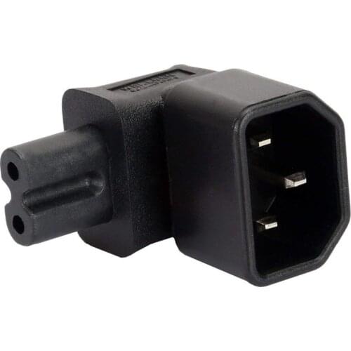 LBSC IEC 320 C14 to C7 Right Angle AC Adapter, Vellcon IEC C14 3Pole Male to C7 (Figure 8) 90Degree AC converter