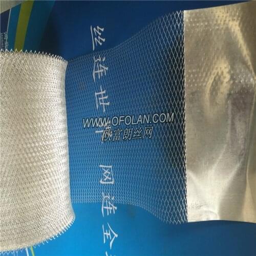 Diamond Hole 2.5mmx4.5mm Annealed Silver Sheet Expanded Filter Mesh 10x10CM