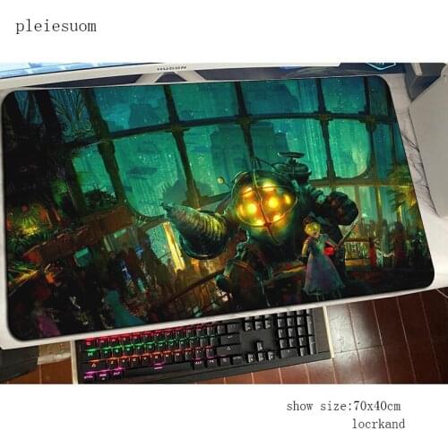 Bioshock padmouse 800x400x4mm accessory mouse pad locked edge gaming enterprise rubber mats keyboard esports mouse mat gamer
