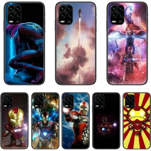 Captain America Marvels Avengers cartoon Phone Case For XiaoMi Redmi Note 10 9S 8 7 6 5 A Pro T Y1 Anime Black Cover Silicone Ba