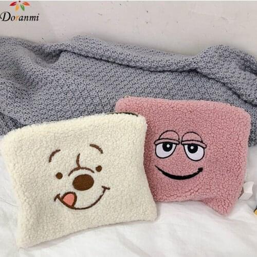 DORANMI Lovely Carton Embroidery Cosmetic Bags For Women 2020 Soft Square Makeup Bag Female Cosmetic Container Clutch Bags BG651