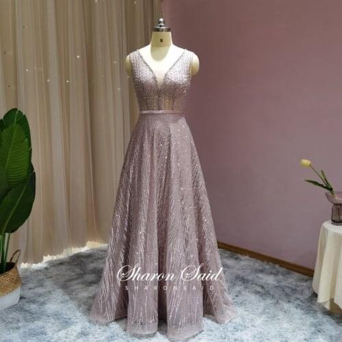 Elegant V-Neck Pink Long Evening Dress for Women Wedding Guest Party Gowns Plus Size Luxury Grey Mother of Bride Formal Dresses