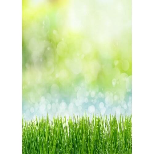 Photo Background Grassland Flare Bokeh Computer Printed Backdrop for Baby Children Home Easter Party Photocall Photography Props