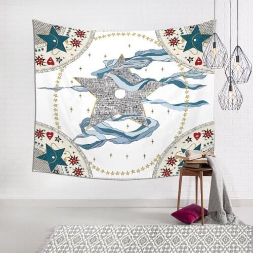 Moon and Sun Tapestry Tarot Constellation Art Wall Hanging Tapestries for Living Room Home Dorm Decor