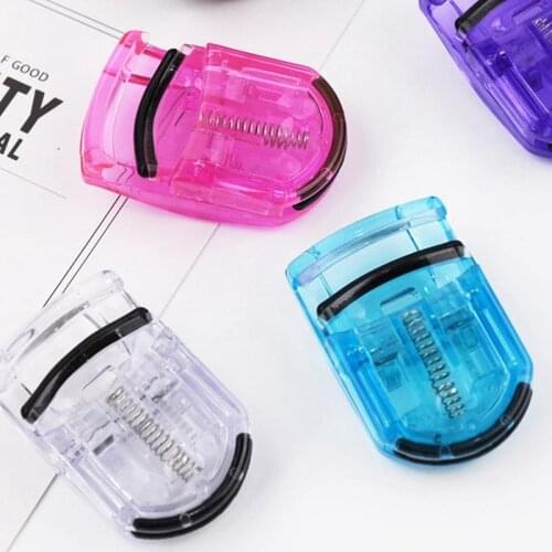 Kapmore Mini Eyelash Curler Plastic Beauty Lash Curler Lash Makeup Tool With Refill Pad Curling Eye Lashes Clip Makeup Tool