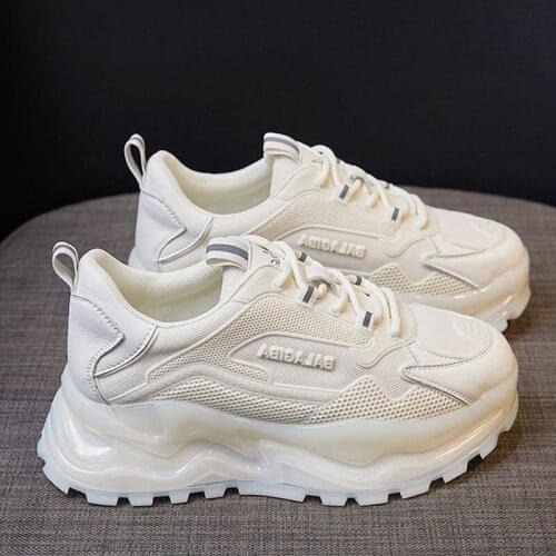 Women Shoes 2021 Crystal Bottom Sport Shoes Fashion Casual Chunky Sneakers Breathable Blank Sneakers Brand Womens Trainers