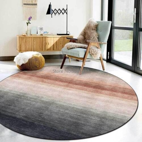 Fashion Modern Nordic Minimalist Abstract Gray Pink Gradient Living Room Bedroom Non-slip Mat Carpet