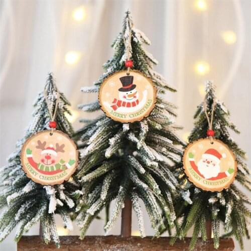 Christmas Wooden Deer Creative Reindeer Pendant DIY Christmas Tree Ornament Xmas Hanging Pendant Christmas Decor New Year