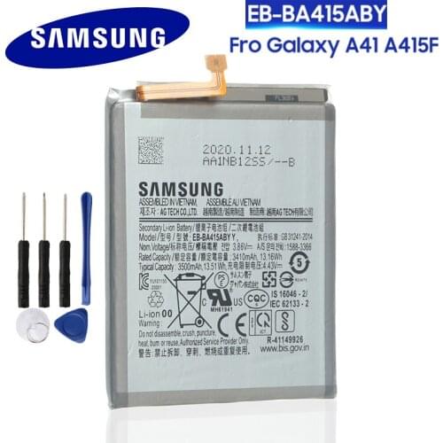 Samsung Original Battery EB-BA415ABY For Samsung Galaxy A41 A415F Authentic Phone Battery 3500mAh