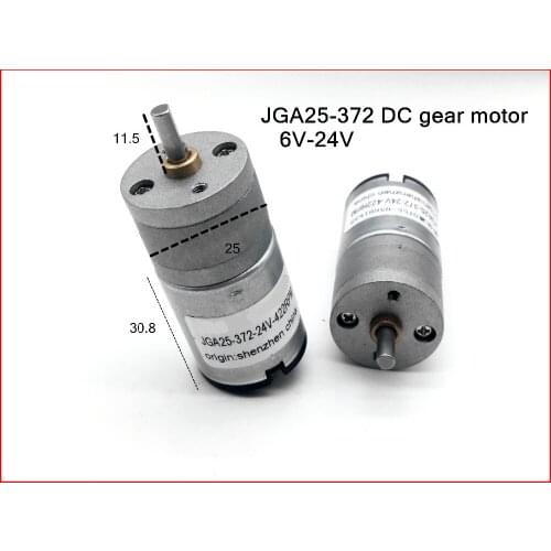 JGA25-372 DC gear motor 6V-24V Full metal gear Motor