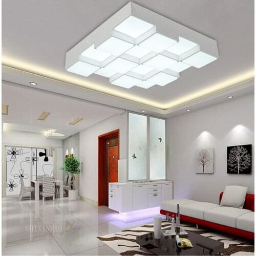 LED Acrylic Cube Ceiling Lamp Home Living Room Bedroom Study Lamp Business Place Interior Lighting Ceiling Light AC110-240V