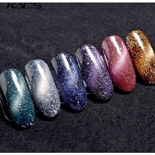 KADS 9.5ml Cat Eye UV Gel Nail Polish Nail Art Gel Soak Off Polish Starry Nails Gel Lacquer Manicure Pedicure Gel Varnish