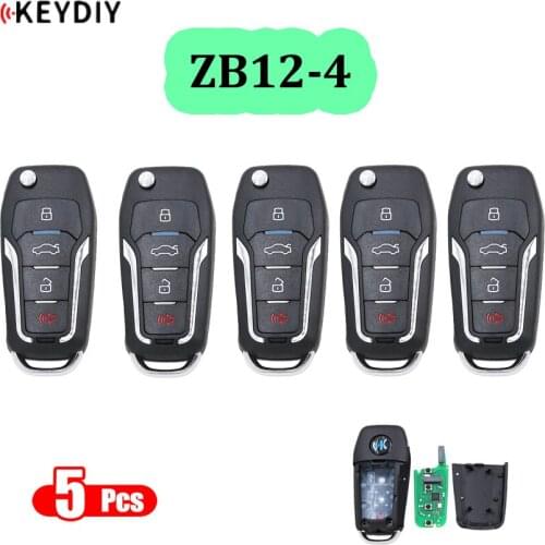5PCS/LOT KEYDIY Universal Smart Key ZB12-4 for KD900 KD-X2 Car Key Remote Replacement Fit More than 2000 Models