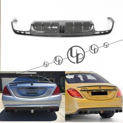 W222 S63 S65 B style carbon fiber diffuser for W222 with rear lip for S63 S65 style car rear diffuser