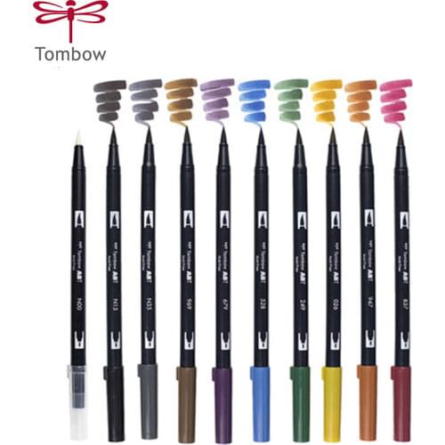 Japan Colorful Art Marker Pen Dual Head Design Brush Marker Pen Manga Markers Pens Artist Painting Supplies School Stationery