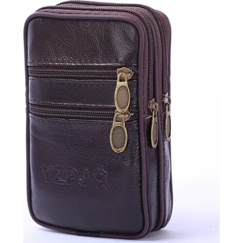 Fanny Pack Mobile Phone Bags Zipper Coin Purse PU Leather Mens Bag Packs Goog Quality Man Purses Waist Bag Cards Money Wallet
