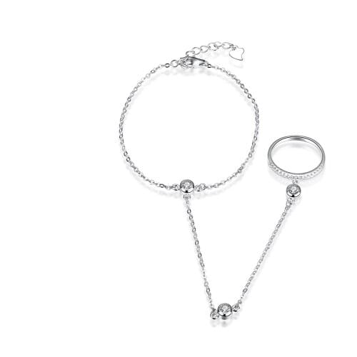 ZEMIOR S925 Sterling Silver Finger Bracelet & Bangle Trendy Cubic Zircon Bracelets For Women Fine Jewelry New Arrival Wholesale