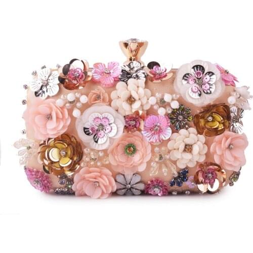 Female Pink Fuchsia Crystal Clutch Evening Bags Women crystal Diamond Metal Box gift Handbag Wedding Party Clutches Bridal Purse