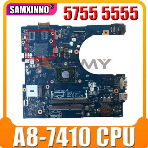 100% Working For Dell Inspiron 5755 5555 motherboard A8-7410 on-board 01N0C6 1N0C6 CN-01N0C6 AAL12 LA-C142P mainboard tested ok
