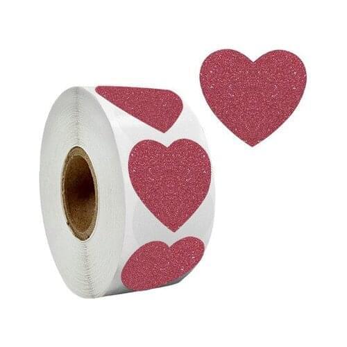 1" Silver Laser Round Seal Sticker Labels Star Heart Shape Gift Packaging Sticker Wedding Party DIY Decoration