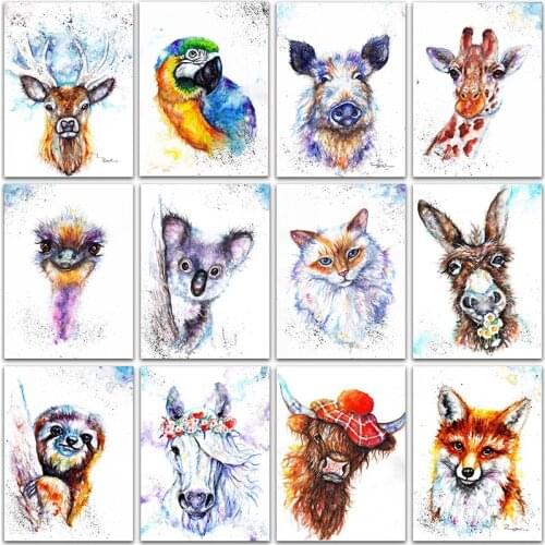 5D DIY Diamond Painting animals ostrich fox horse giraffe Koala Full Square&Round mosaic embroidery Cross stitch home decor art