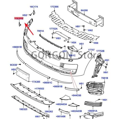 CAR is suitable for 2018 administrative front bumper spray cover 2013-2021lan dro ve rra nge rov er front bumper spray cover hea