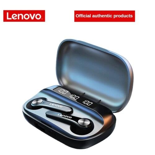 Lenovo Bluetooth 5.1 Headphone Wireless Earphone QT81 Stereo Sound Headset Touch Button with 1200mAh Charging Case Mobile power