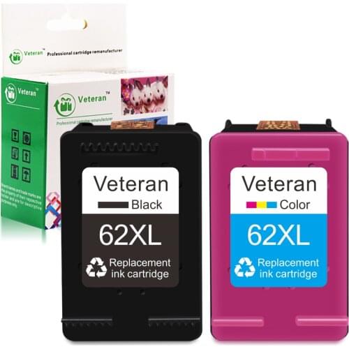 Veteran Black 62XL Ink Cartridge for hp 62 xl hp62 cartridge for HP Envy 5640 5540 5660 OfficeJet 200 5740 5542 7640 printer