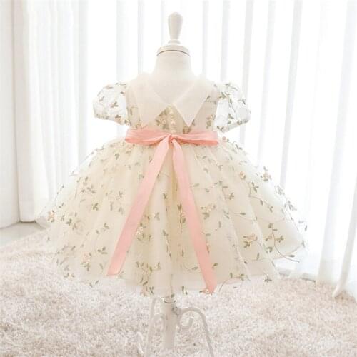 Baby Birthday Party Dress Princess Wedding Kids Dresses For Girl Flower Baby Baptism Christening Dress Teenager Girl Ball Gown