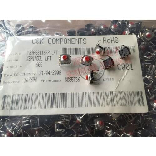 Imported French C&K KSA1M311 Touch Switch Touch 7.4*7.4*4.7 Dip 5 foot Spot