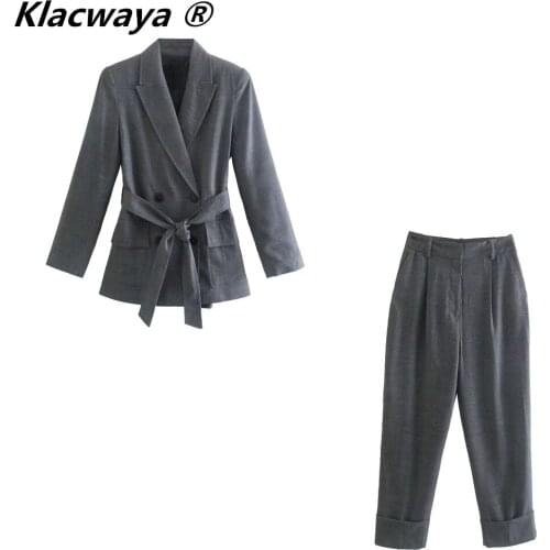 Женские элегантные брючные костюмы Klacwaya China At AliExpress