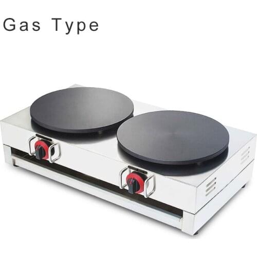 Commercial Gas Crepe Maker Double Burner Pancake Machine Gas Crepe Making Machine Pancake Maker NP-596